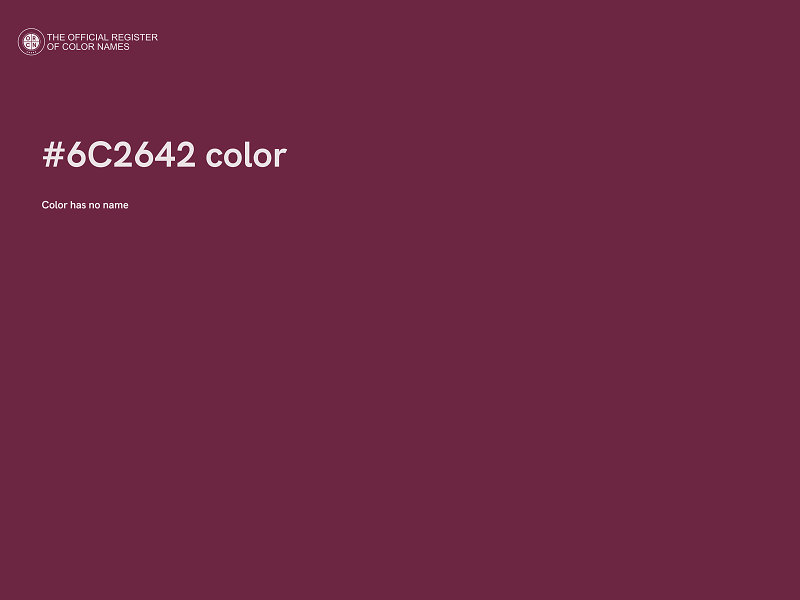 #6C2642 color image