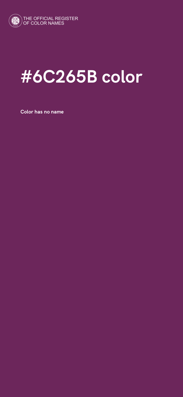 #6C265B color image