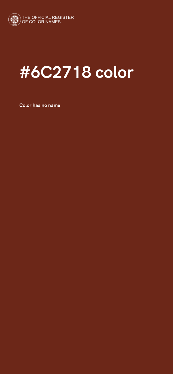 #6C2718 color image