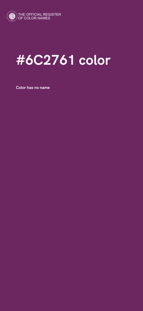 #6C2761 color image