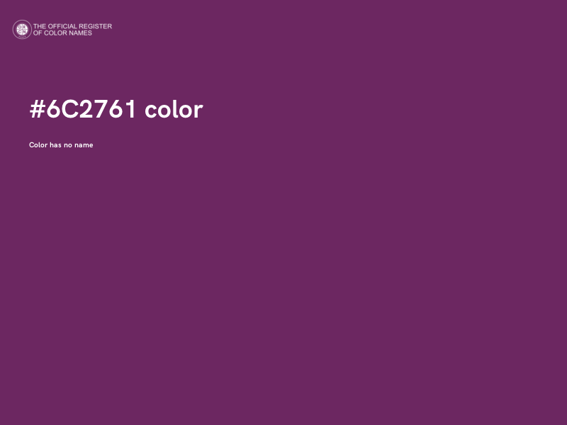 #6C2761 color image