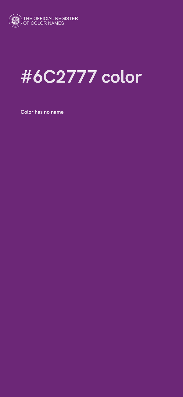 #6C2777 color image