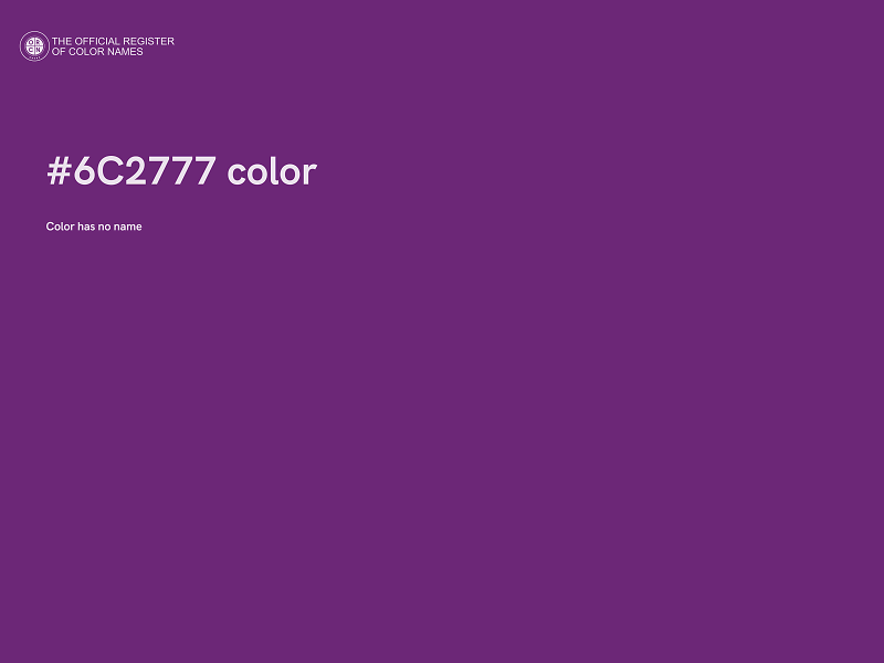 #6C2777 color image