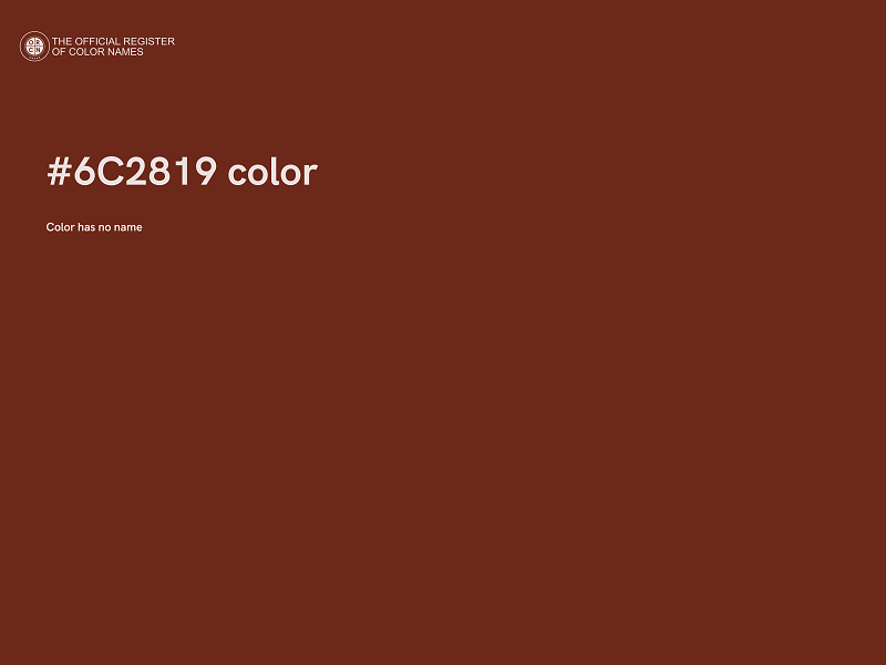 #6C2819 color image