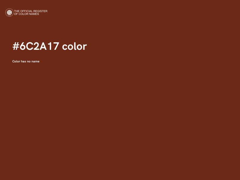 #6C2A17 color image