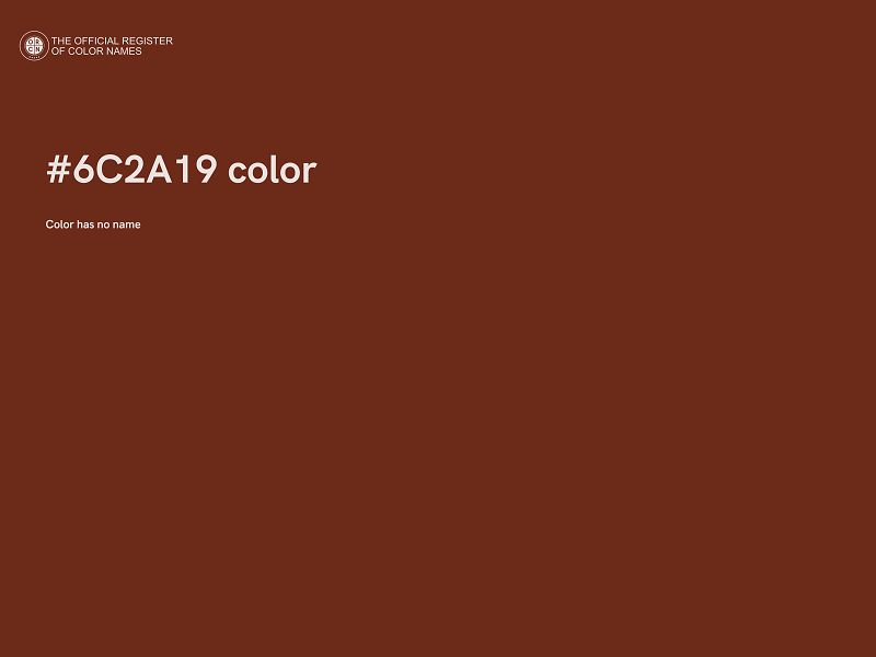 #6C2A19 color image