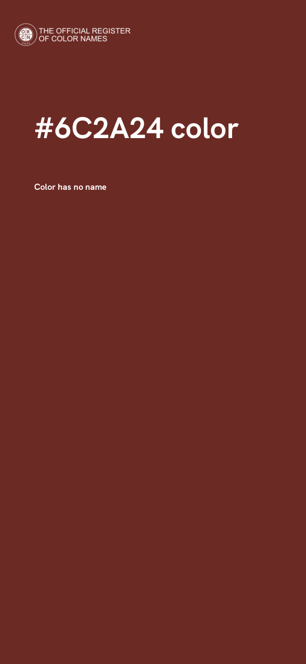 #6C2A24 color image
