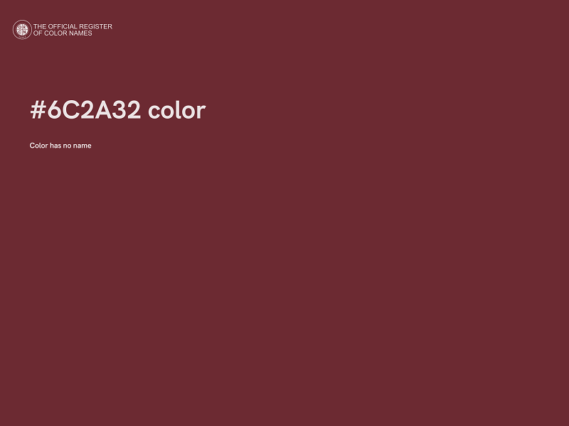 #6C2A32 color image