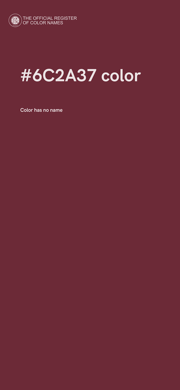 #6C2A37 color image