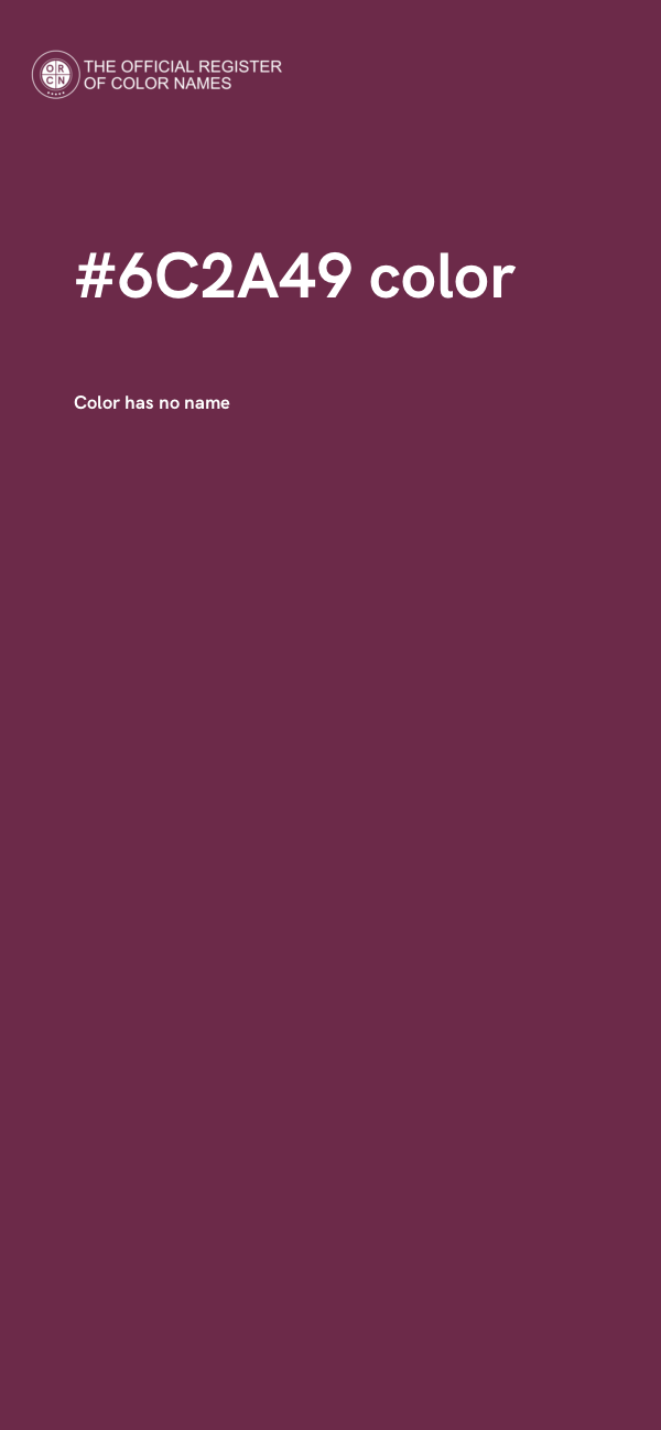 #6C2A49 color image