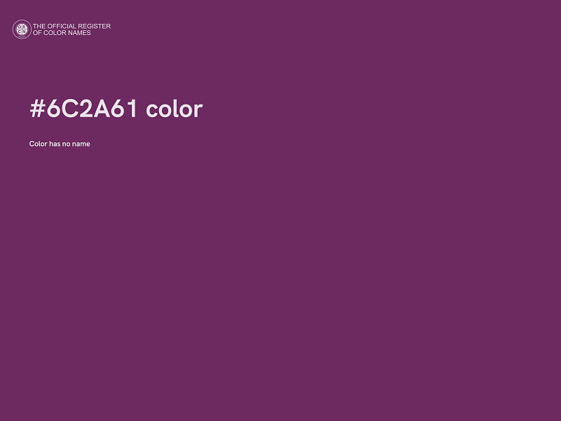#6C2A61 color image