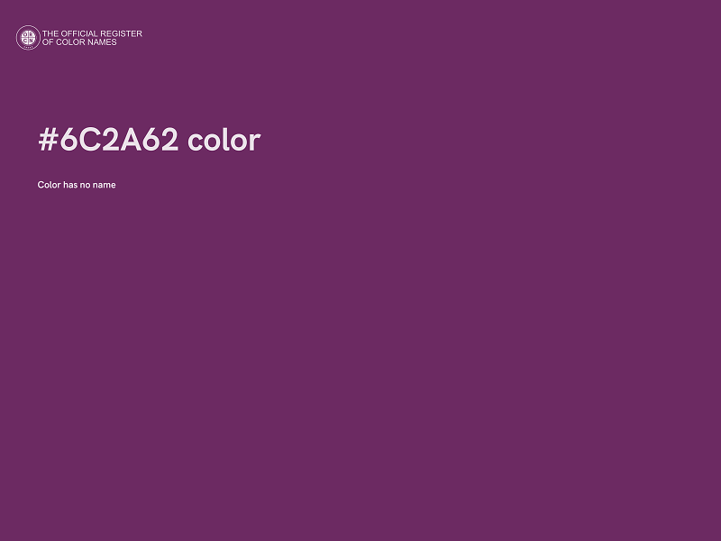 #6C2A62 color image