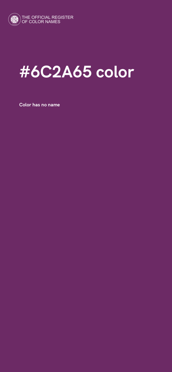 #6C2A65 color image