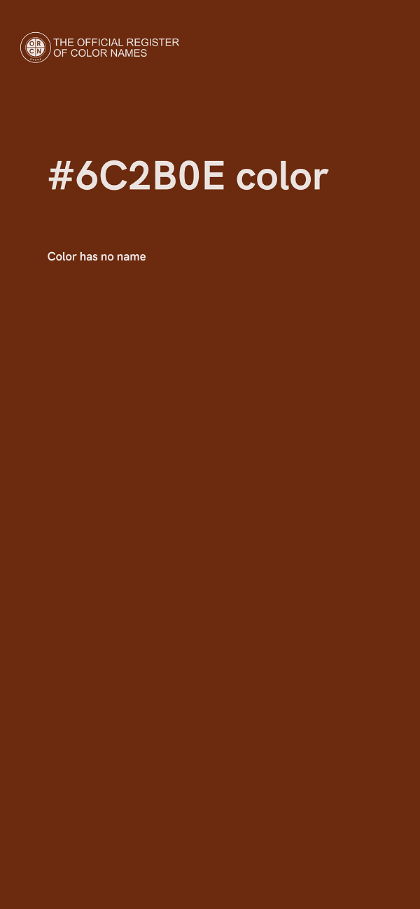 #6C2B0E color image