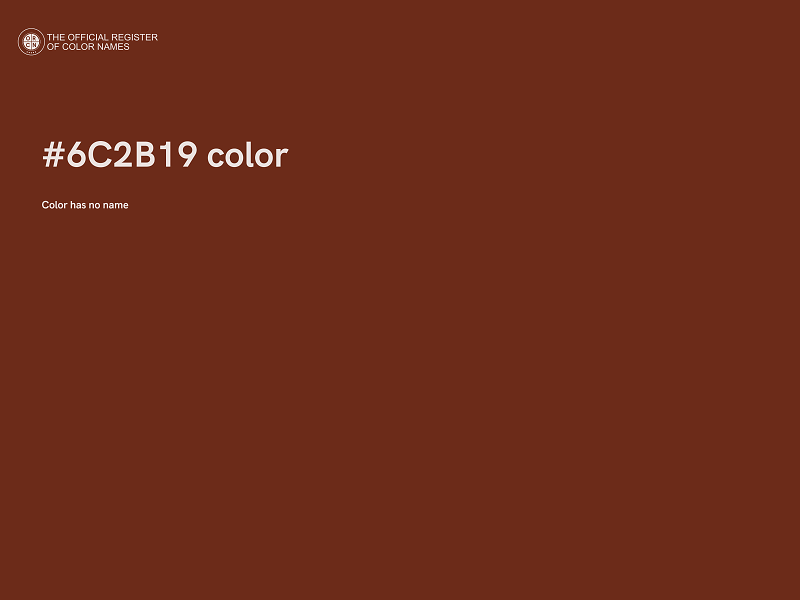 #6C2B19 color image