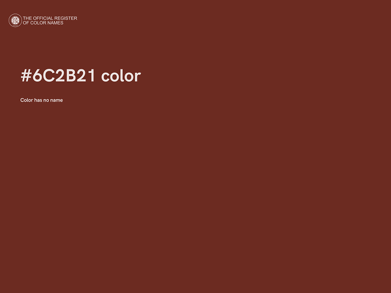 #6C2B21 color image