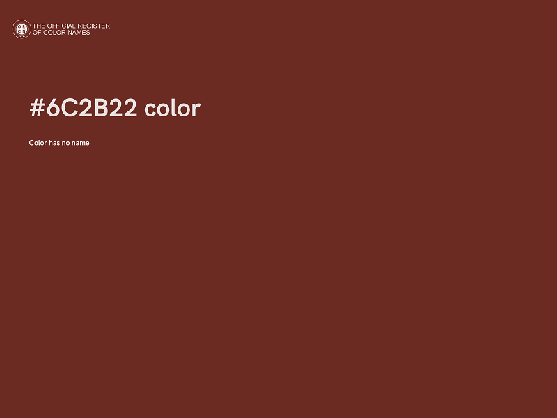 #6C2B22 color image