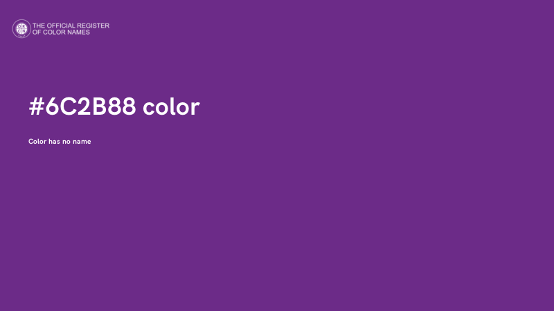 #6C2B88 color image