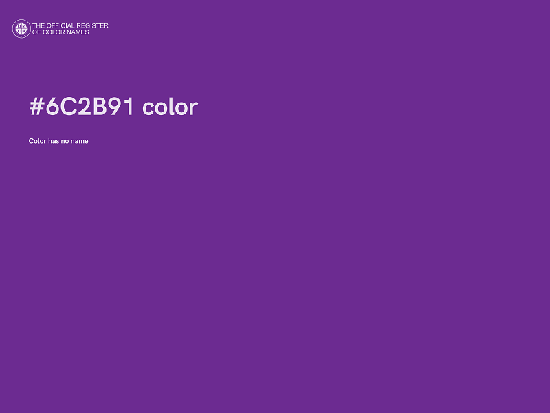 #6C2B91 color image