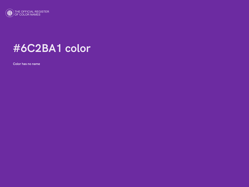 #6C2BA1 color image