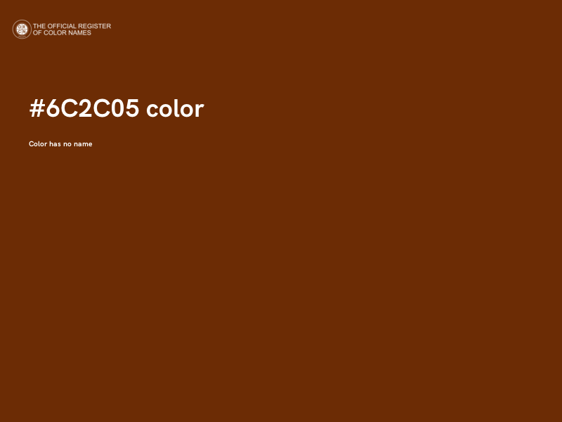 #6C2C05 color image