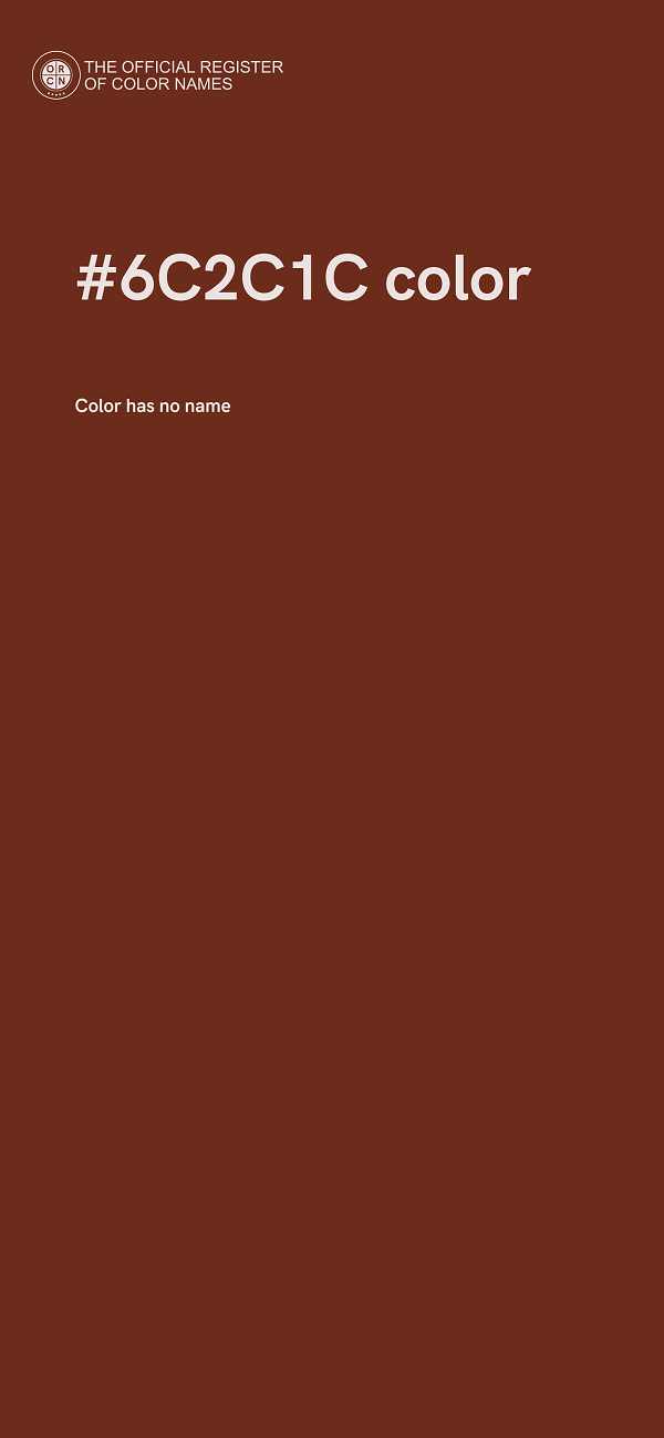 #6C2C1C color image