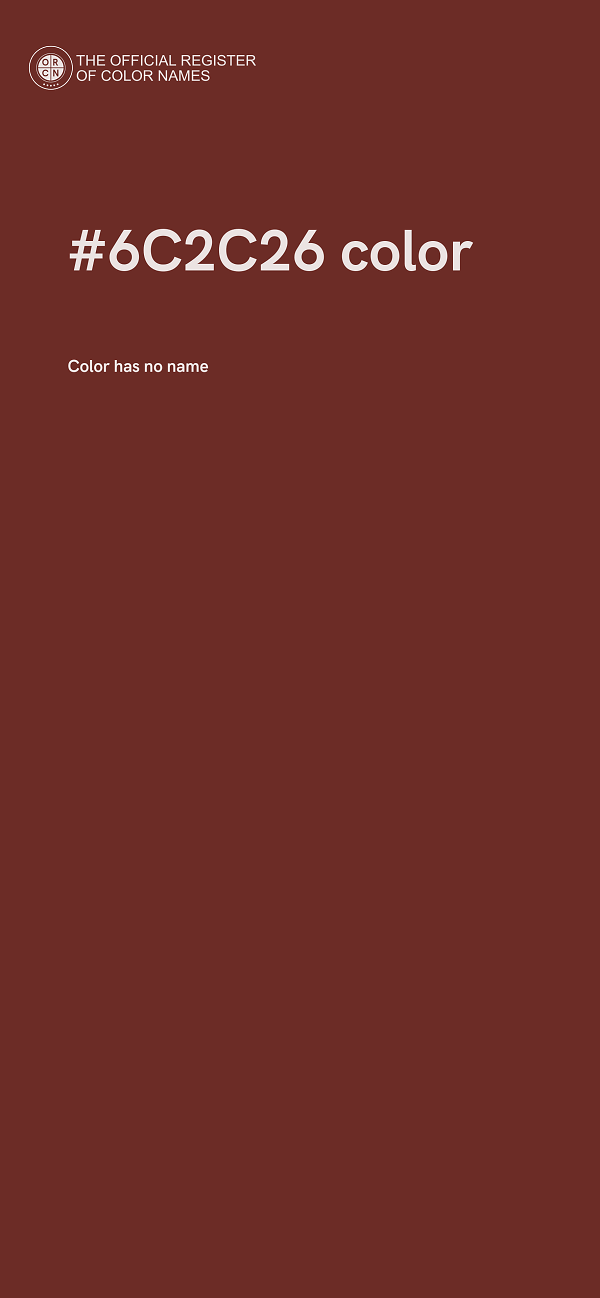 #6C2C26 color image