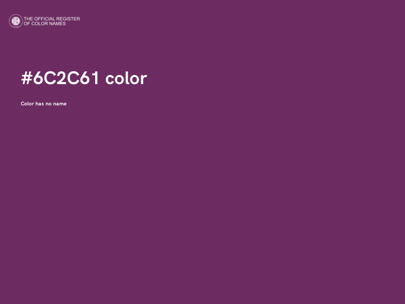 #6C2C61 color image