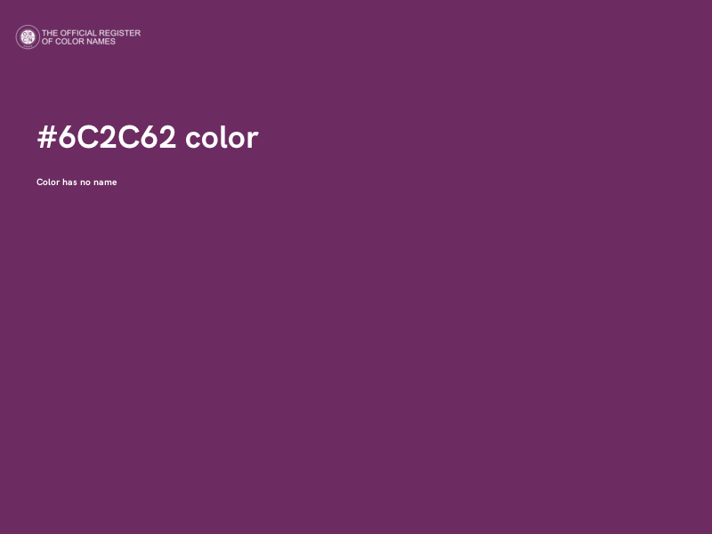 #6C2C62 color image