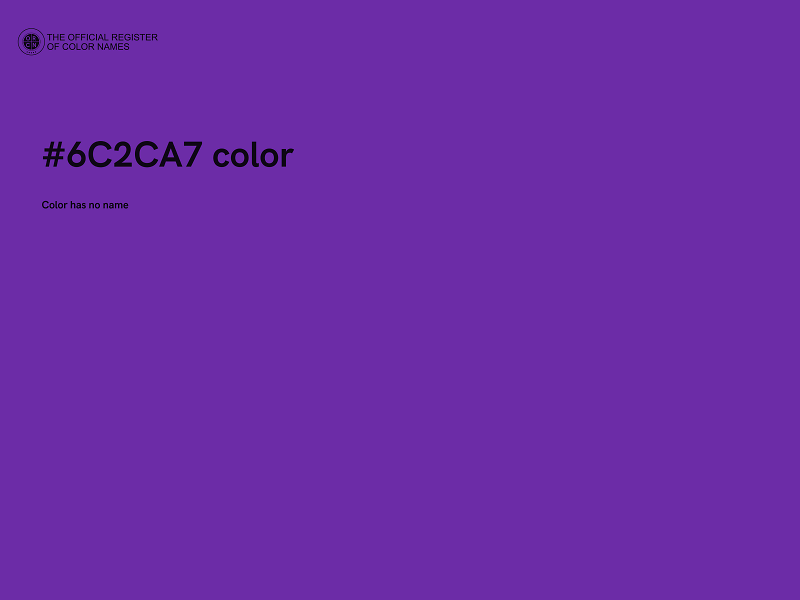 #6C2CA7 color image