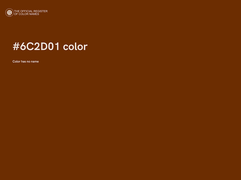 #6C2D01 color image