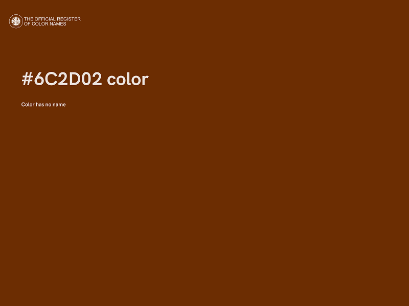 #6C2D02 color image
