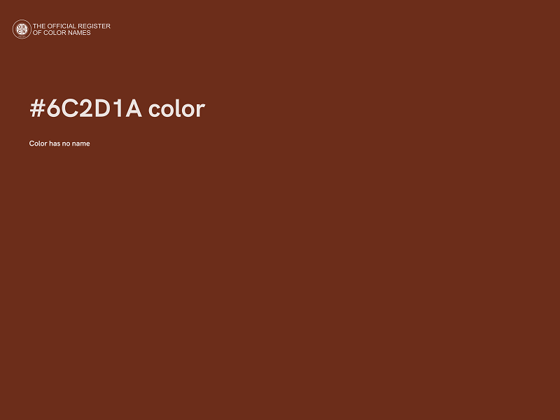 #6C2D1A color image