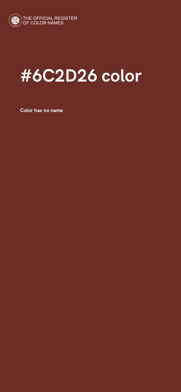 #6C2D26 color image