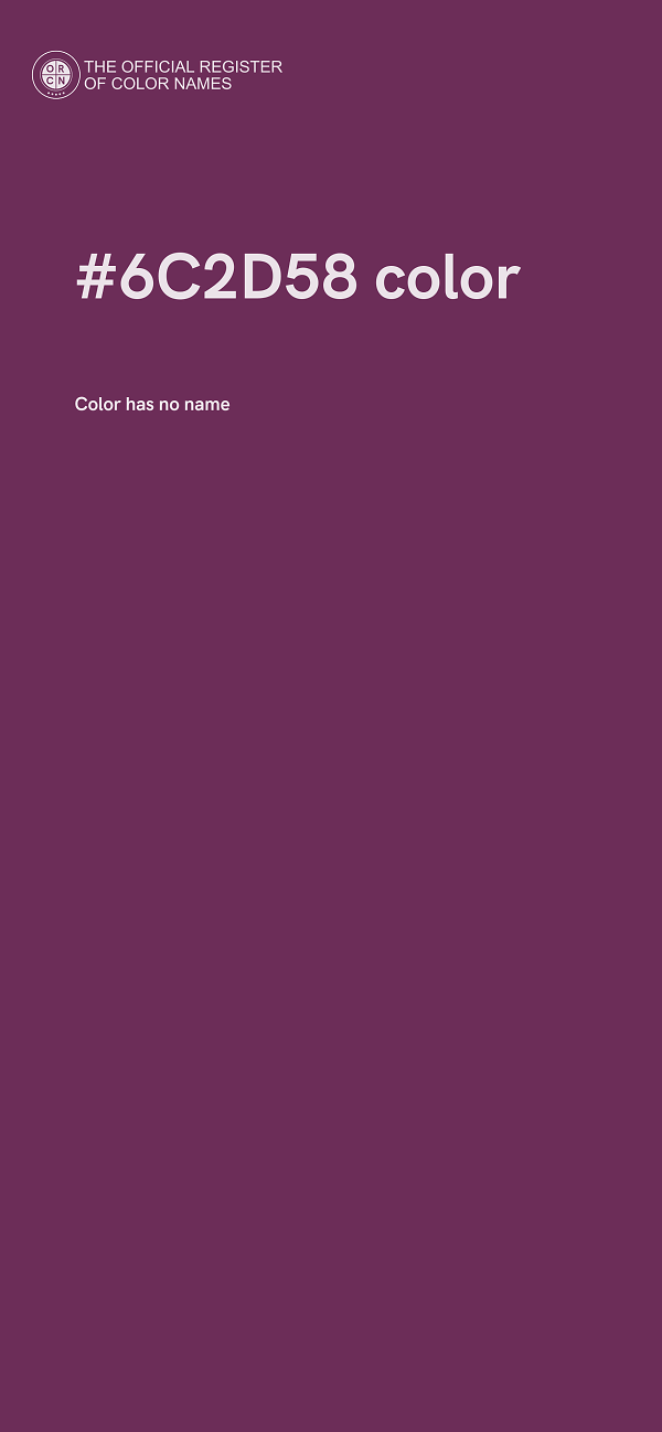 #6C2D58 color image