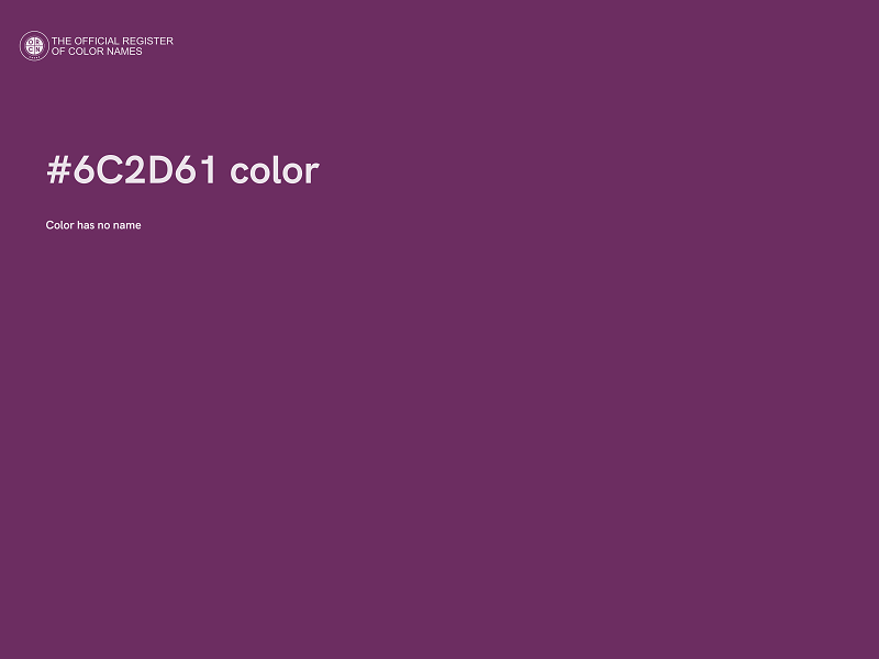 #6C2D61 color image