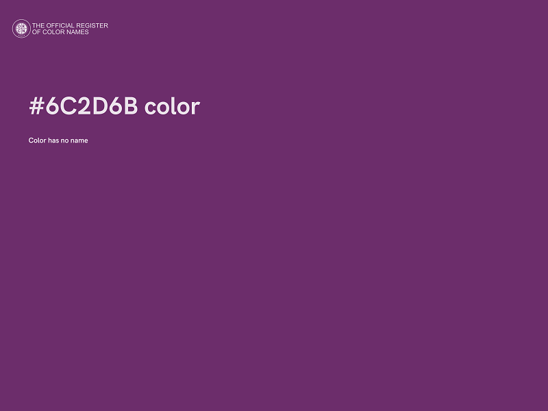 #6C2D6B color image
