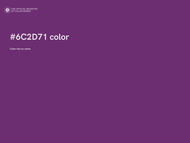 #6C2D71 color image