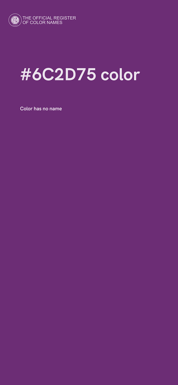 #6C2D75 color image