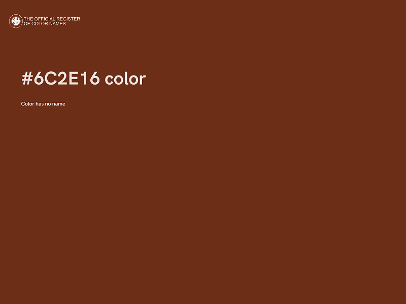 #6C2E16 color image