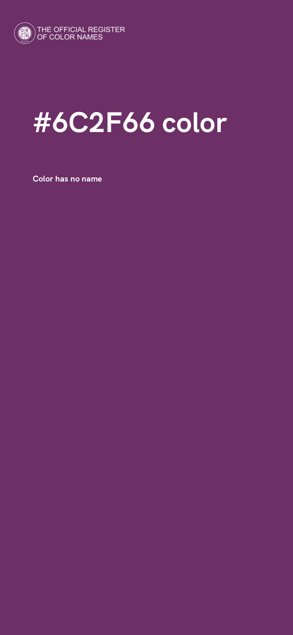 #6C2F66 color image