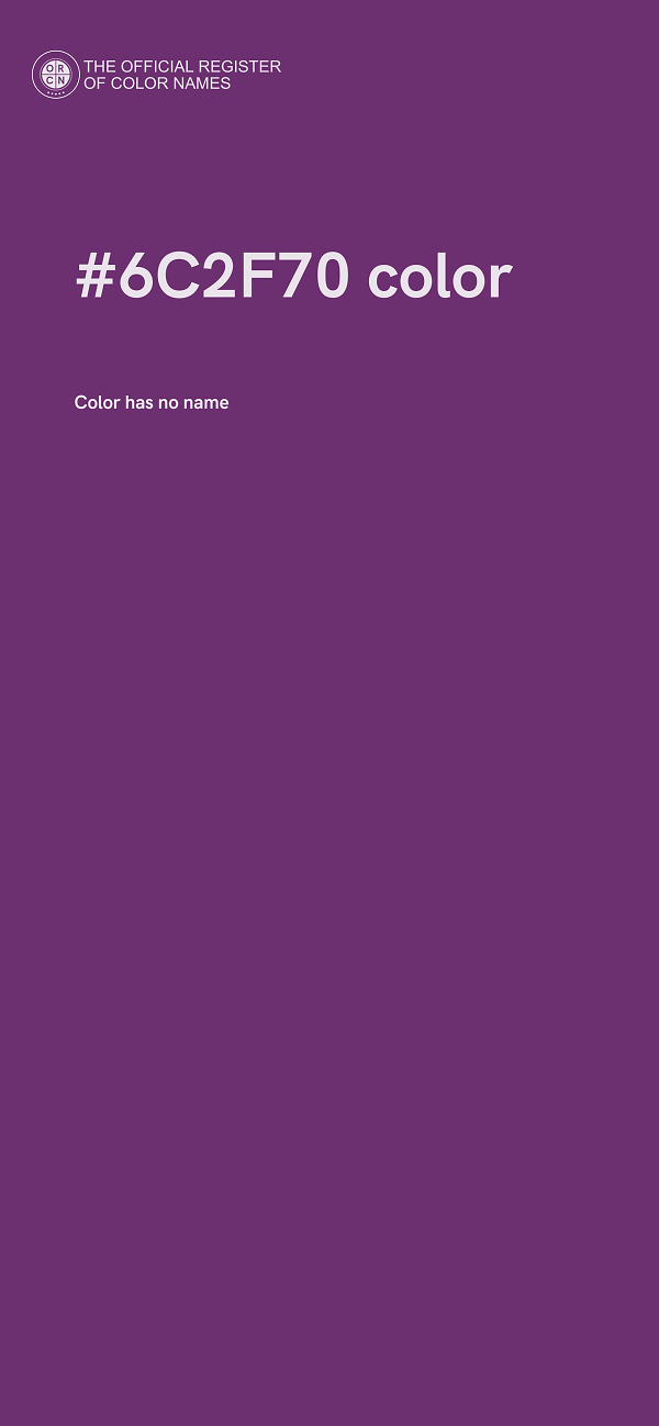 #6C2F70 color image