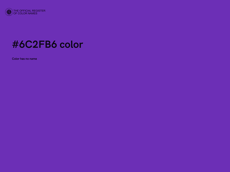 #6C2FB6 color image