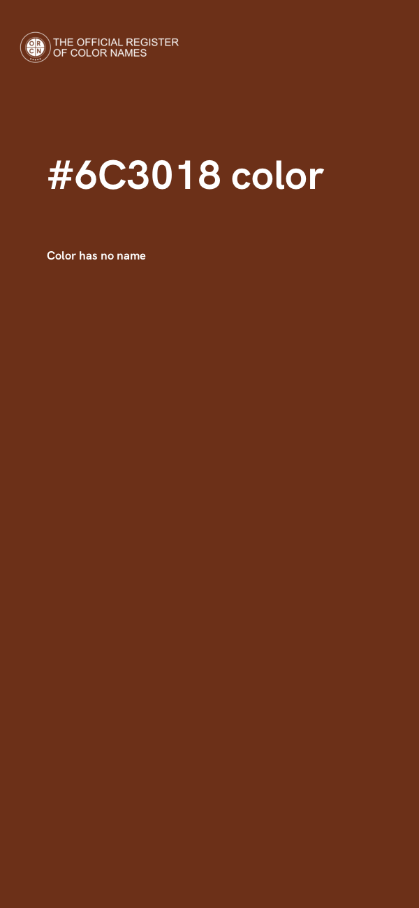 #6C3018 color image