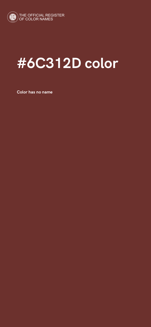 #6C312D color image