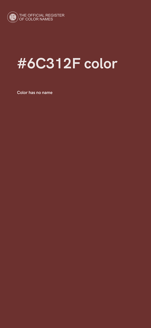 #6C312F color image