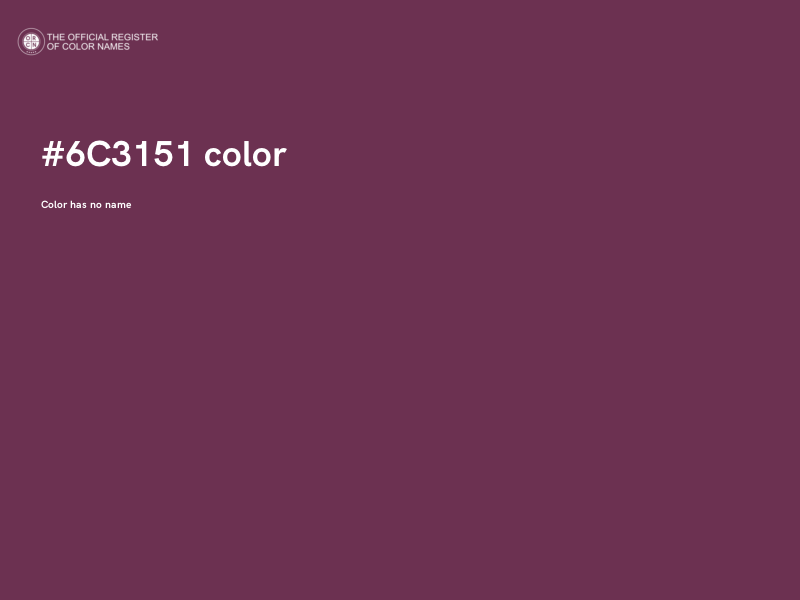 #6C3151 color image