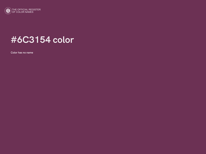 #6C3154 color image