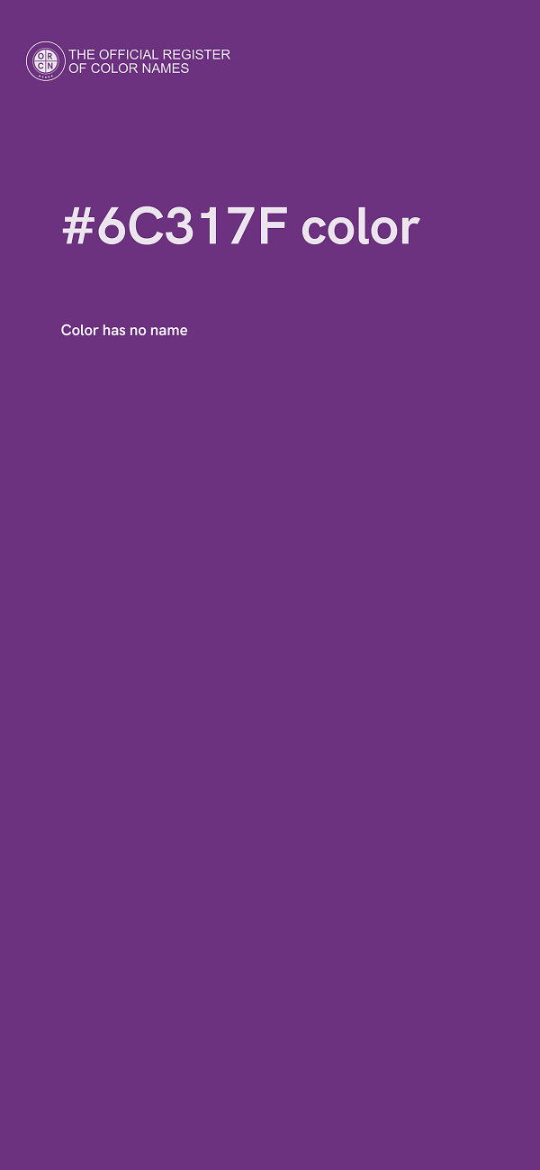 #6C317F color image