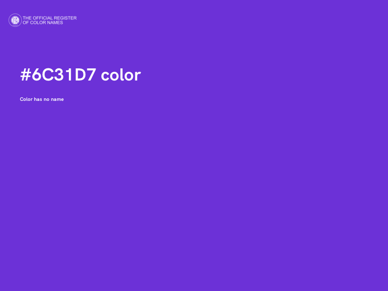 #6C31D7 color image